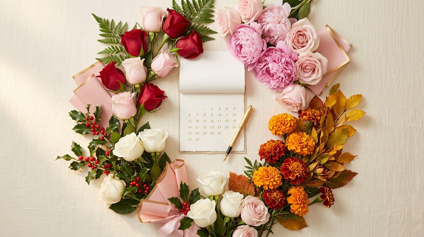 Calendario de flores por feriado
