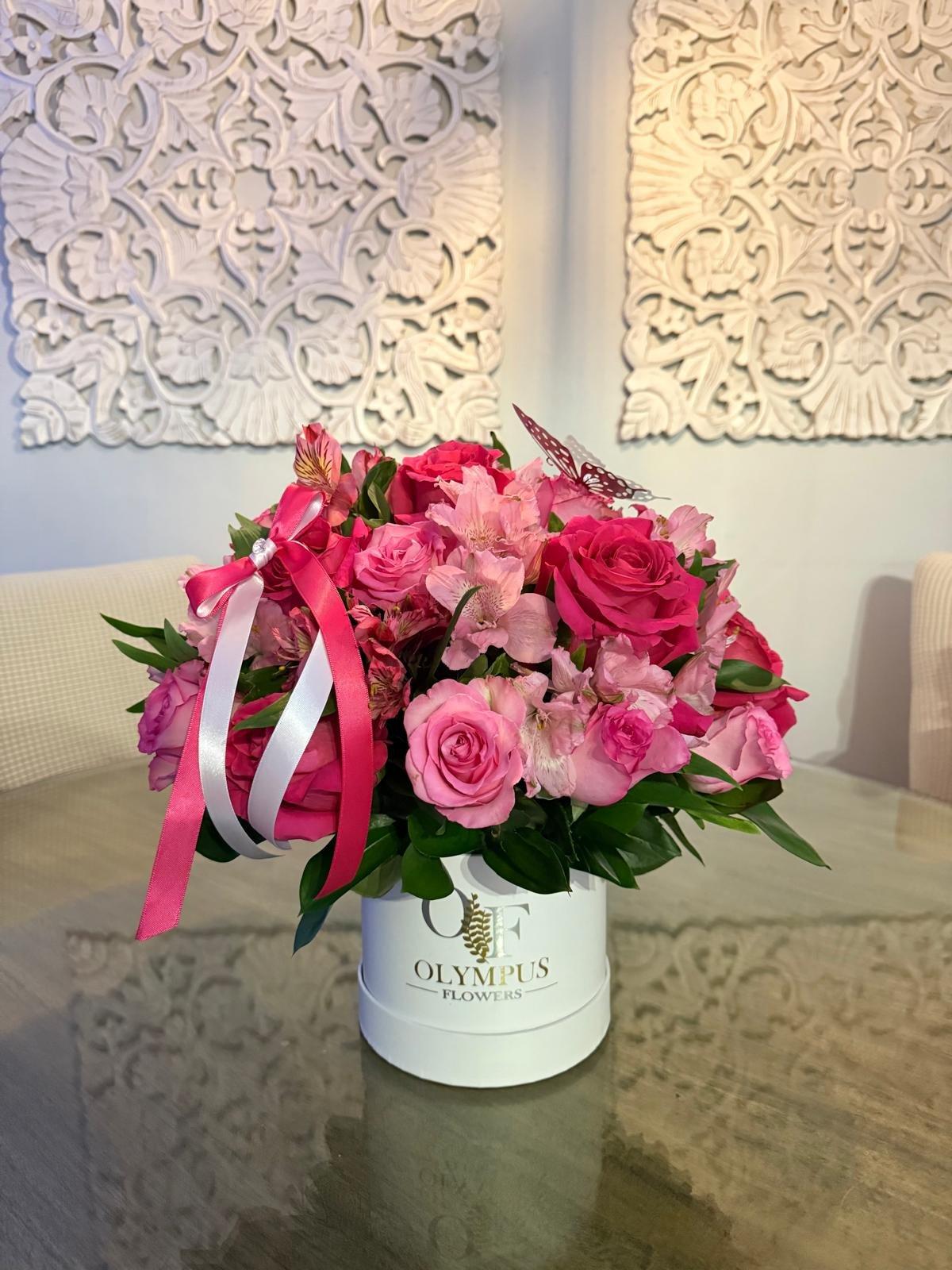 Caja de Rosas Rosadas